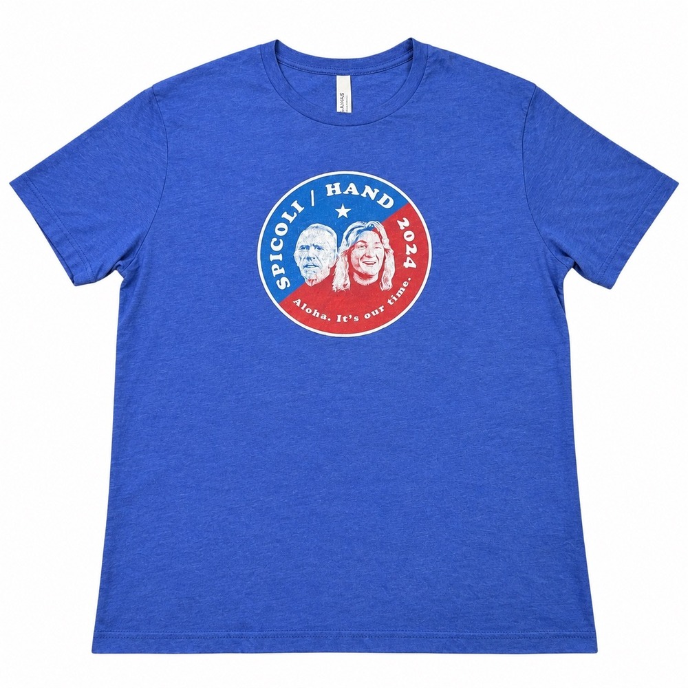 Dazed & Confused Spicoli Hand 2024 Aloha Its Our Time Blue Graphic T-Shirt